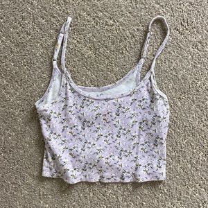 hollister floral tank top